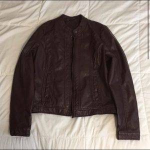 Joujou brown faux leather jacket